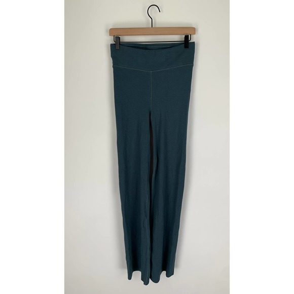 Pact Womens Organic Cotton Stretch Rib Bootcut Leggings Large Ore Blue New - Picture 4 of 10